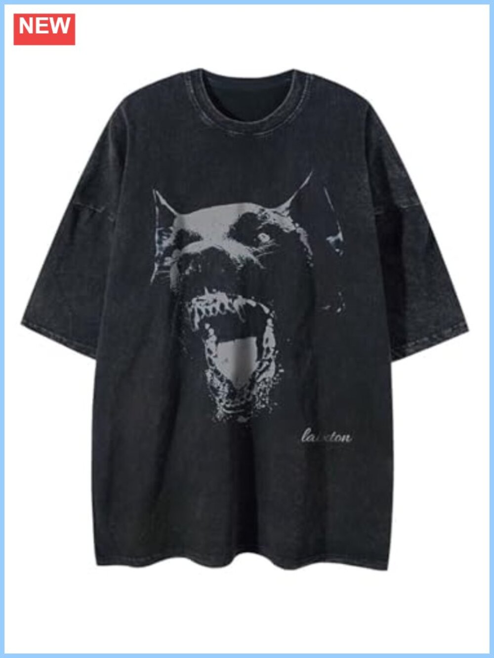 Oversized Graphic Cotton Tee Crew Neck Short Sleeve Vintage Streetwear Loose Fit